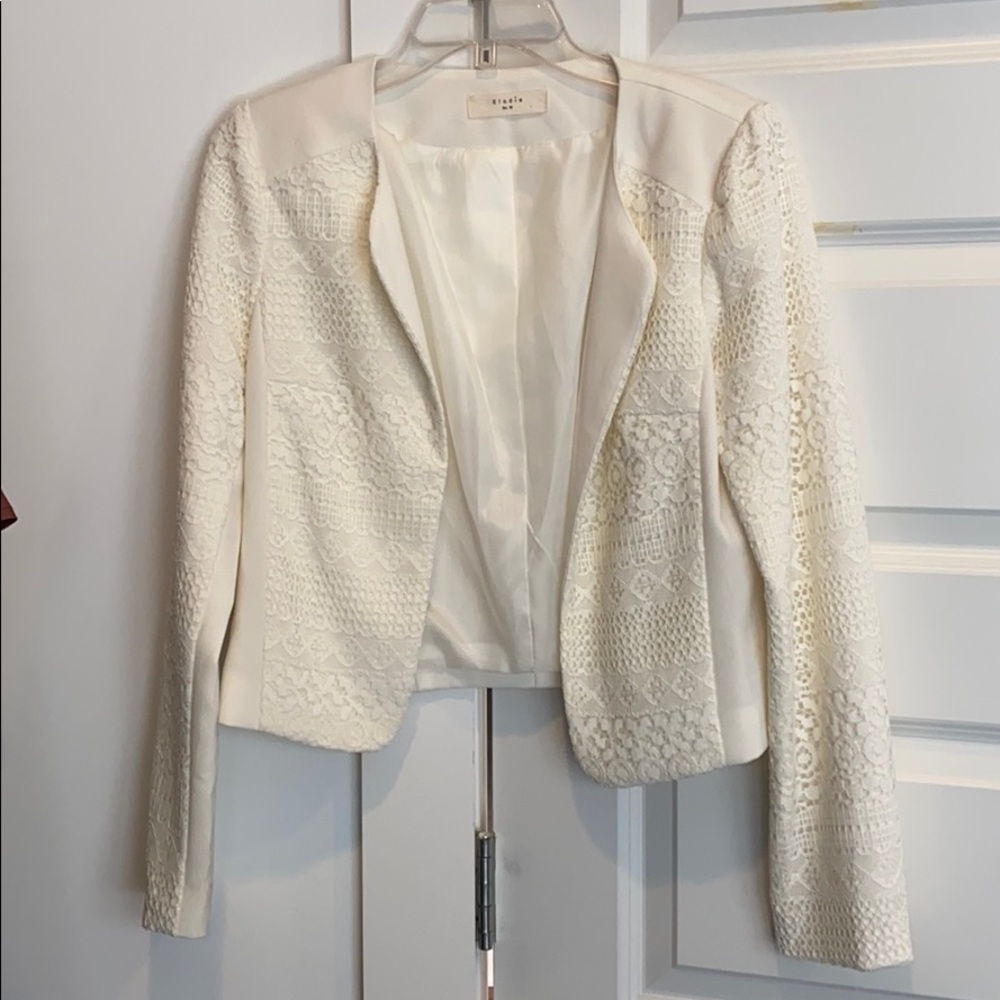 Cream lace blazer